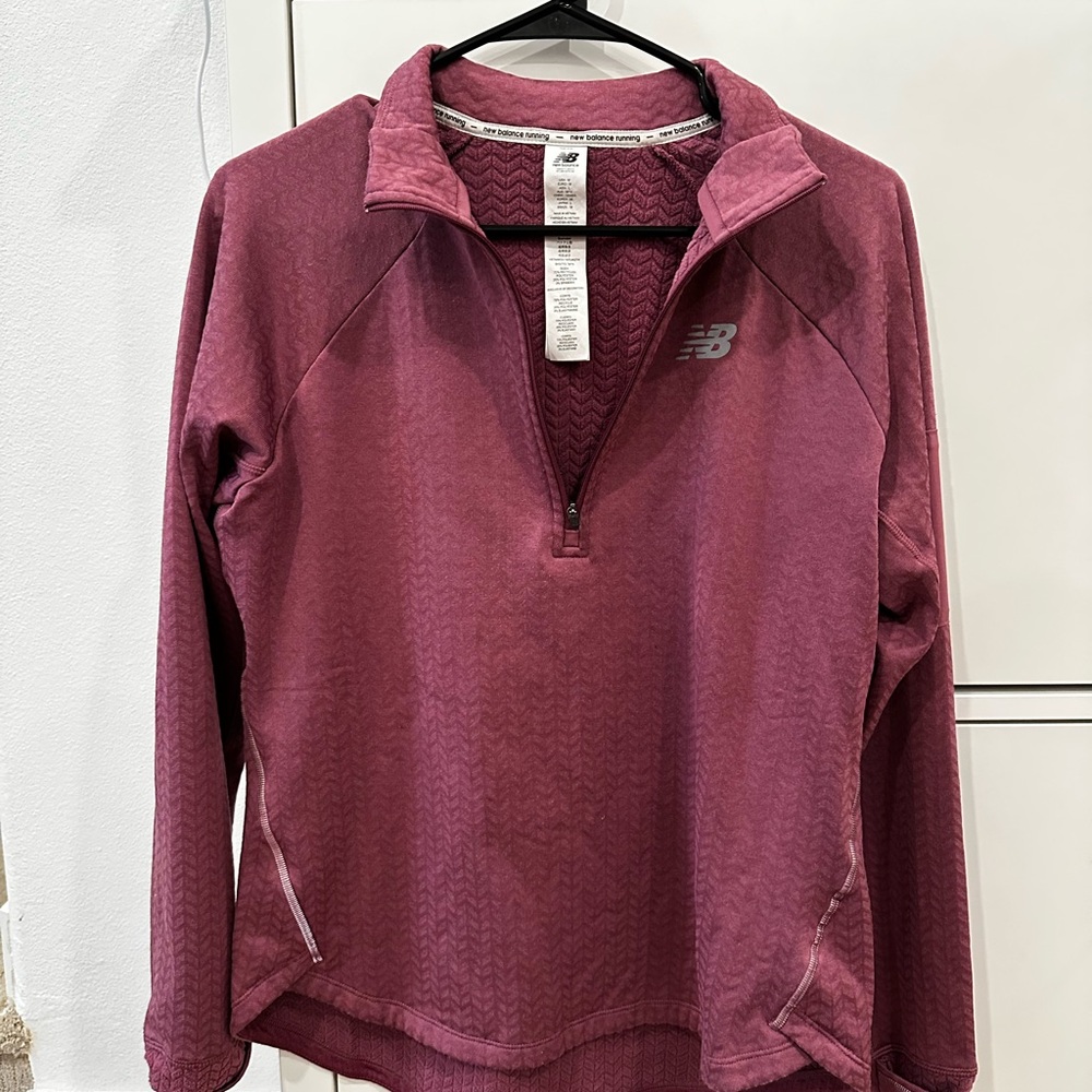 New Balance Purple Quarter-Zip Pullover